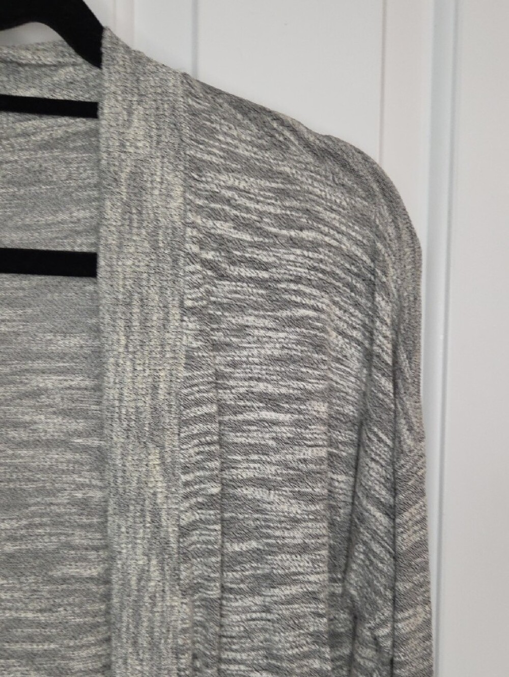 Express Gray Marled Open Cardigan - Picture 3 of 4